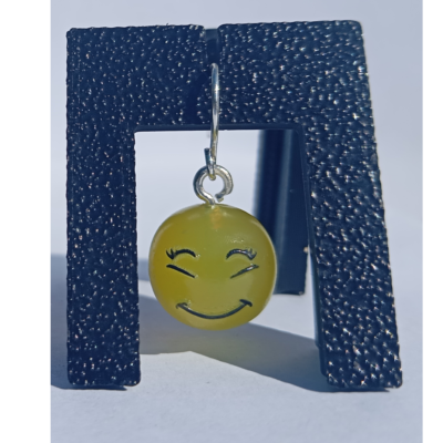 Boucles d'oreilles pendentifs émoji yeux plissés