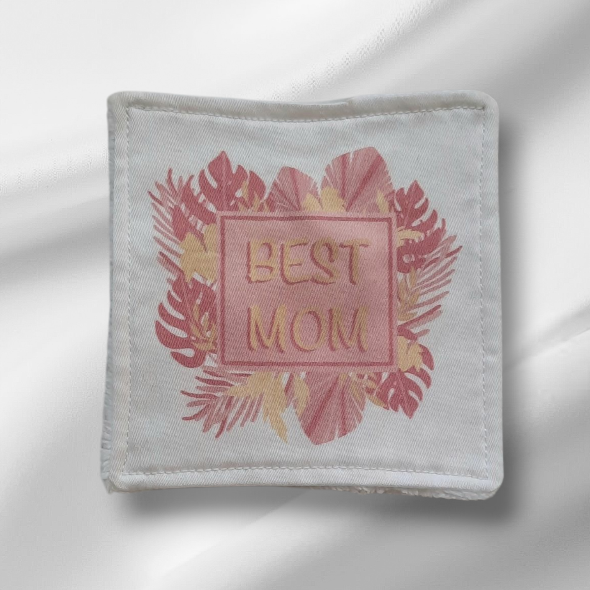 Lot de 4 lingettes démaquillantes lavables – "Best Mom " | Cadeau fête des mères – Image 2
