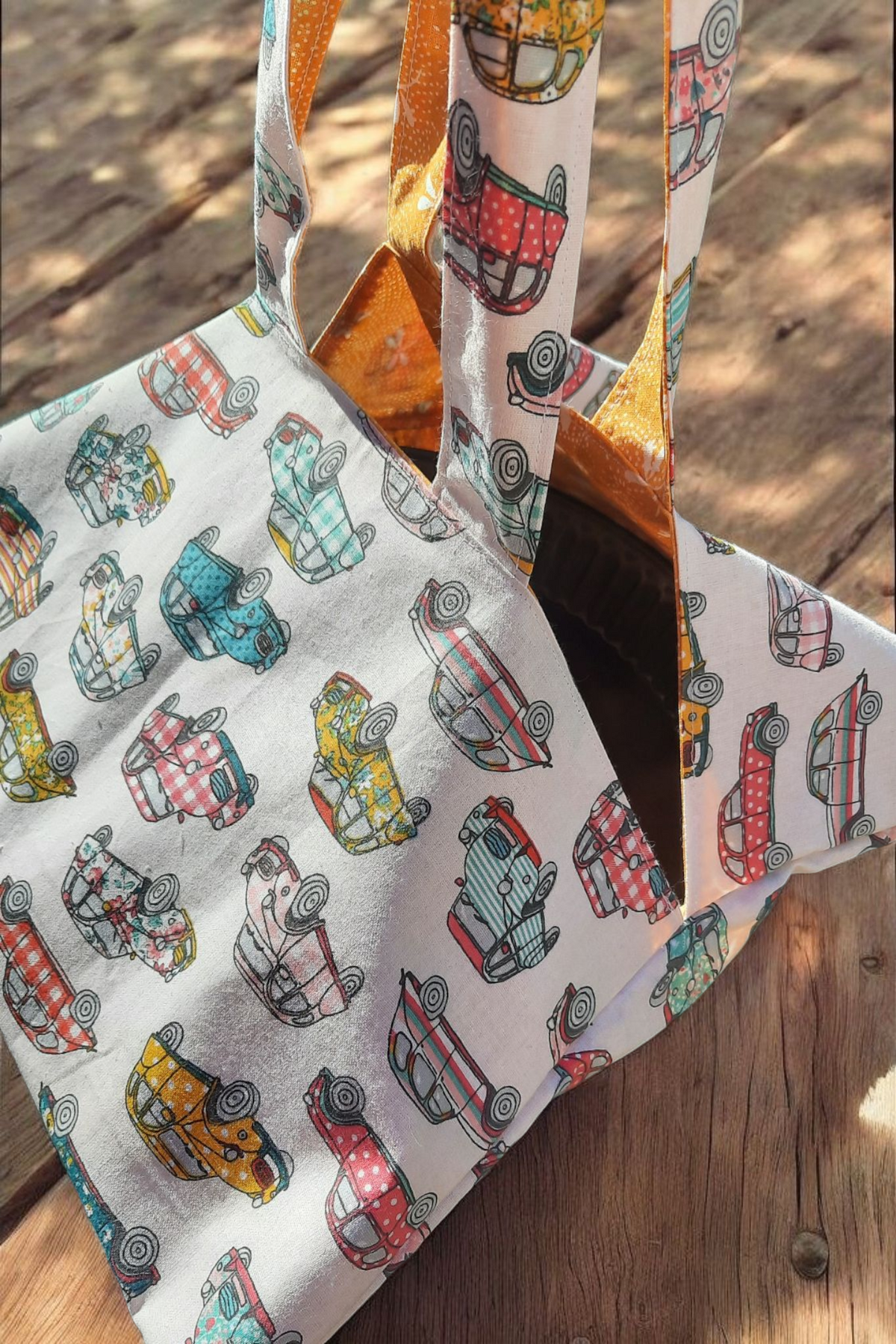 Sac à tarte réversible en coton Oeko-Tex – fait main – Image 3