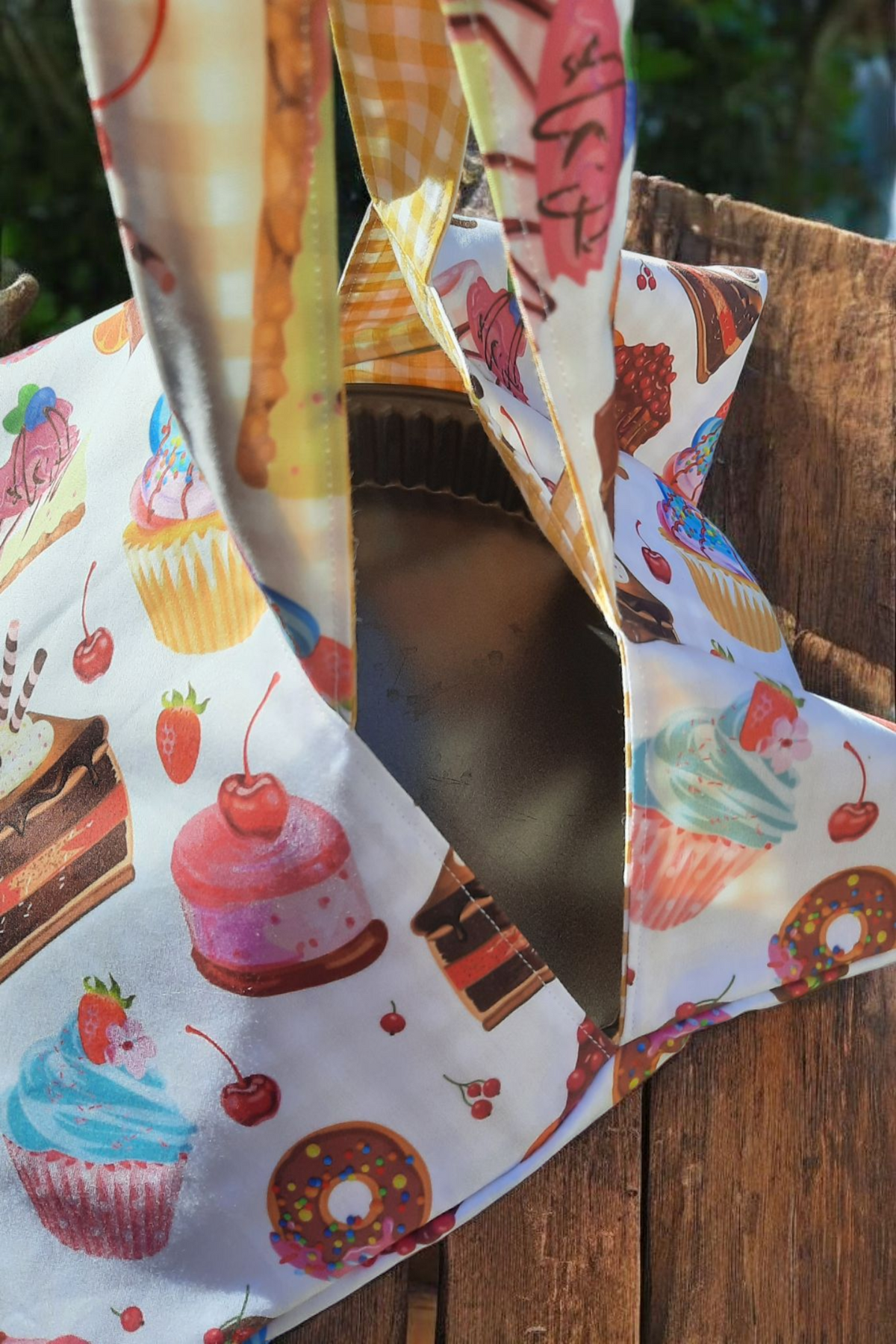 Sac à tarte réversible en coton Oeko-Tex – fait main – Image 6