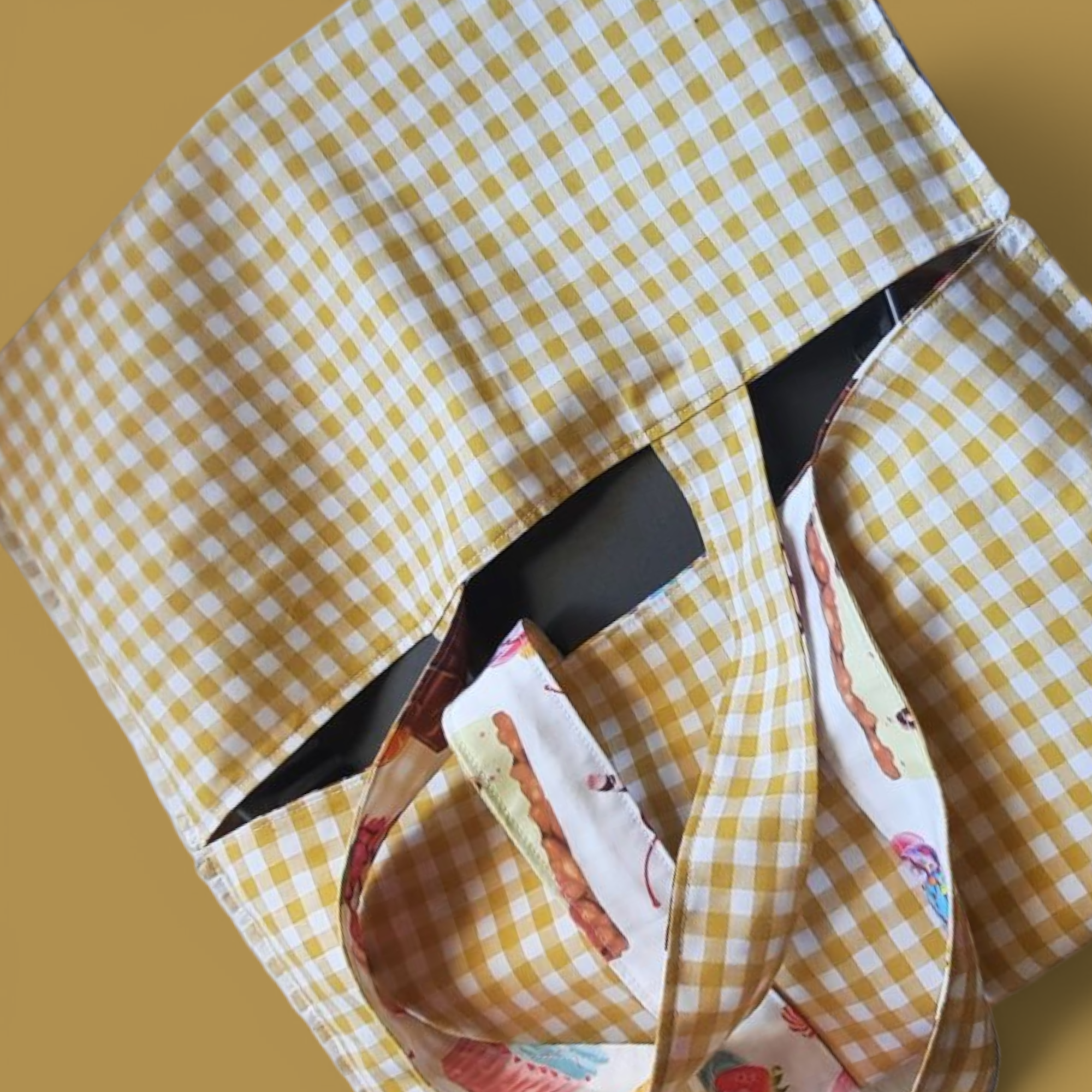 Sac à tarte réversible en coton Oeko-Tex – fait main – Image 3