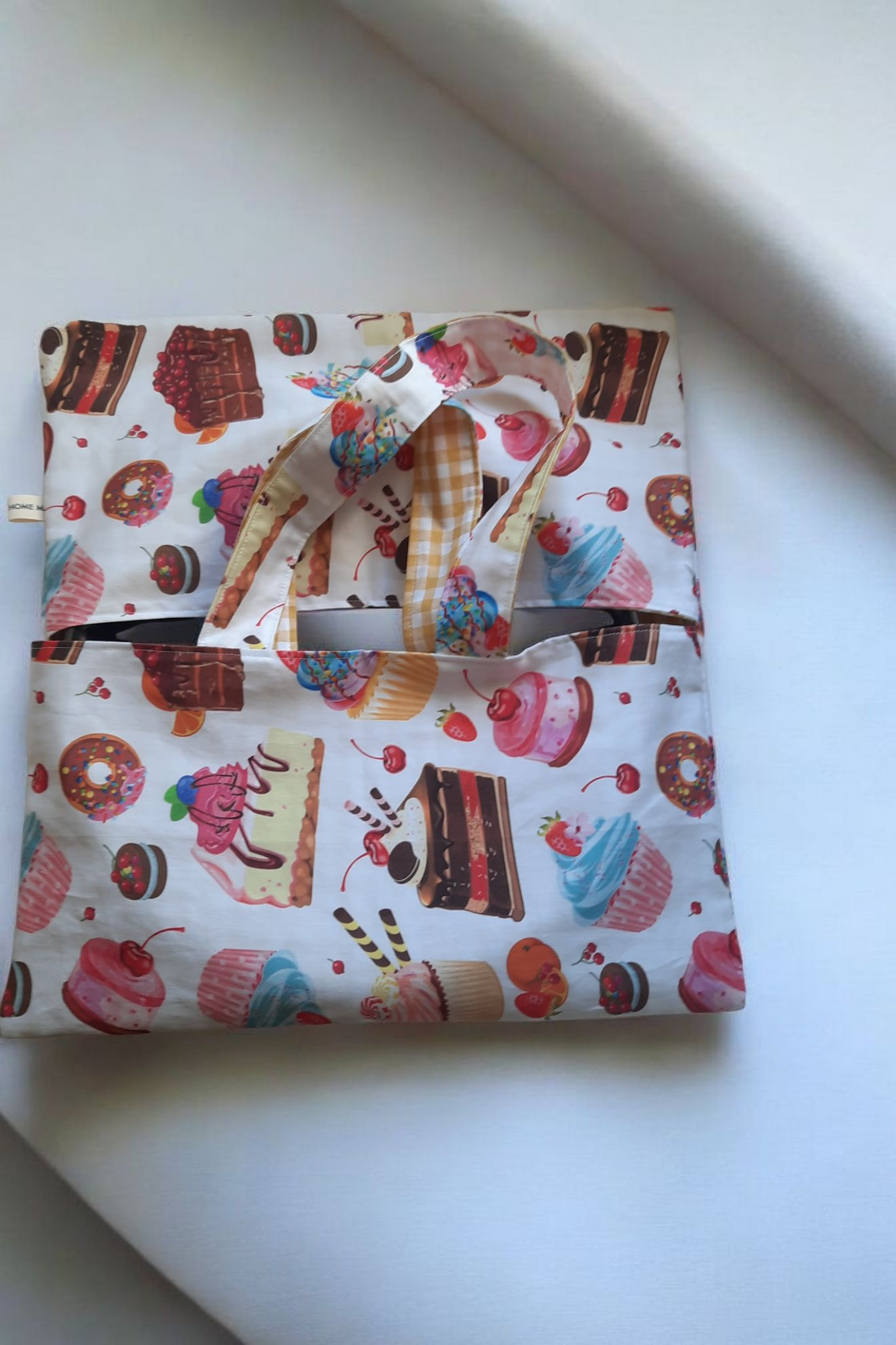 Sac à tarte réversible en coton Oeko-Tex – fait main – Image 2