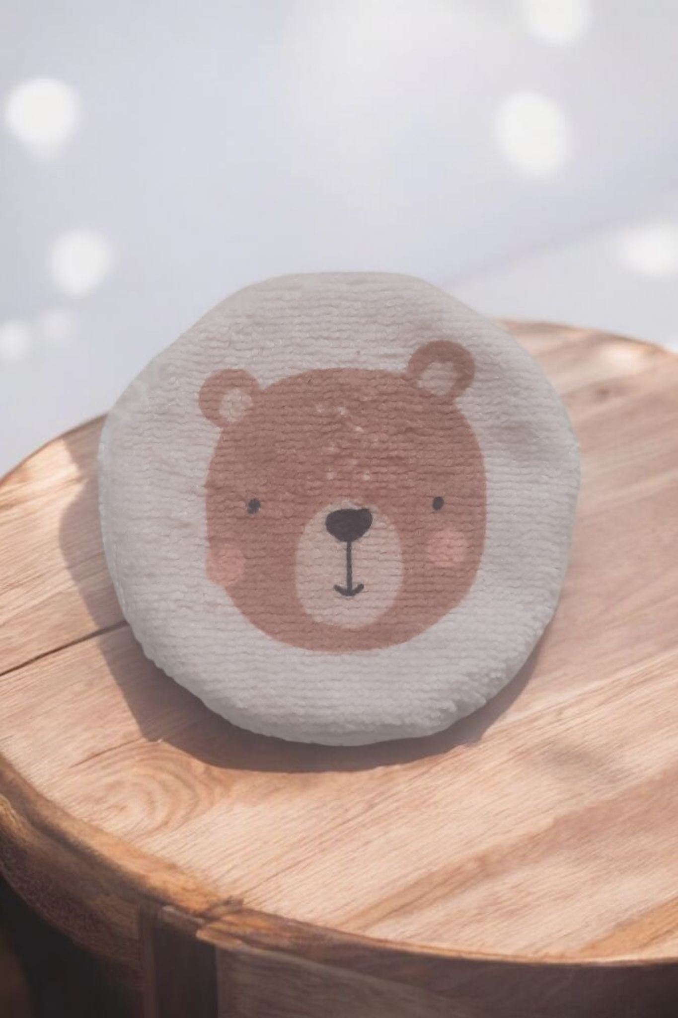 Lot de 4 Lingettes Lavables Rondes – Collection Petit Ourson – Image 3