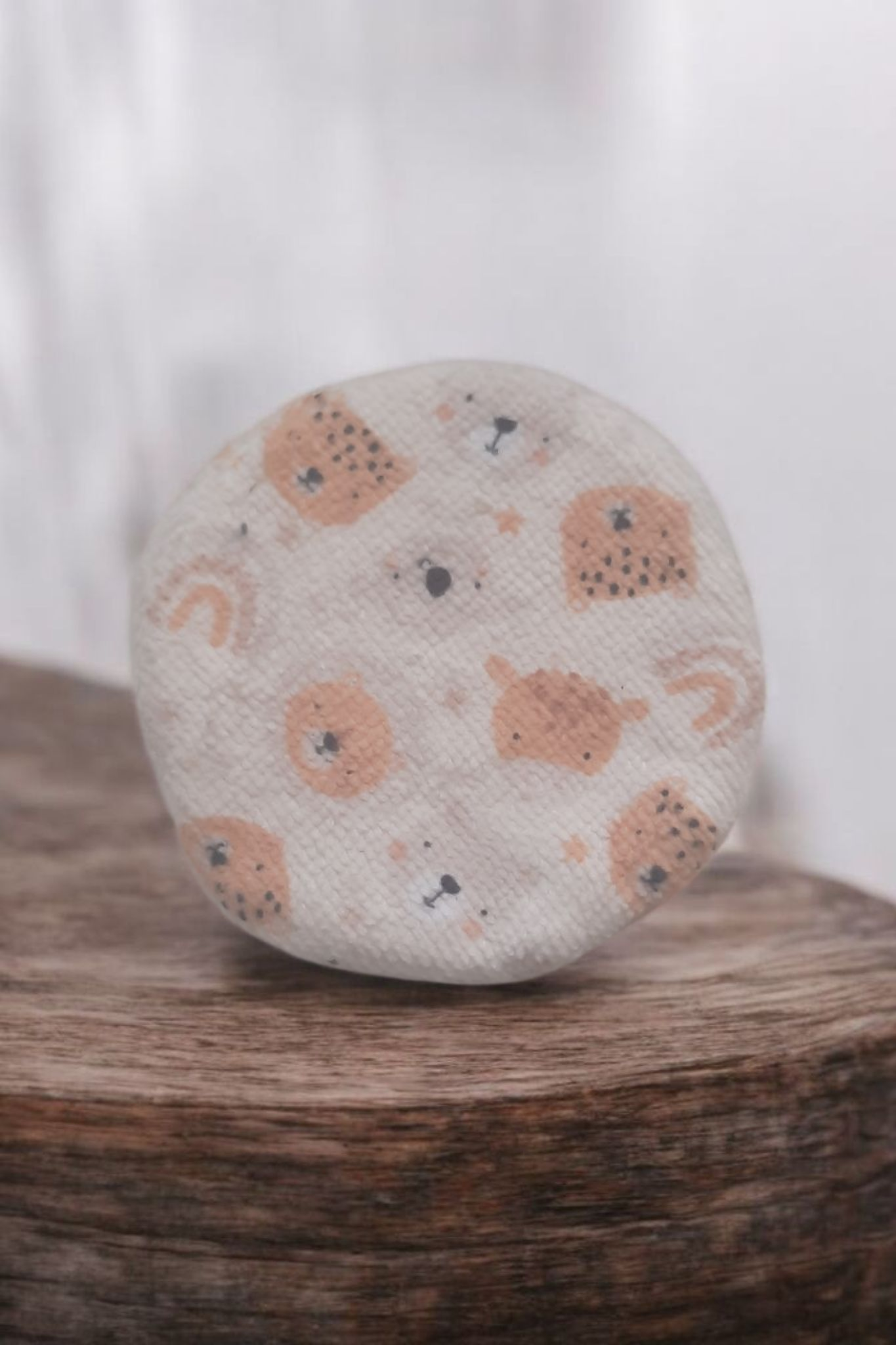 Lot de 4 Lingettes Lavables Rondes – Collection Petit Ourson – Image 2