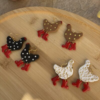 boucles oreilles poulettes
