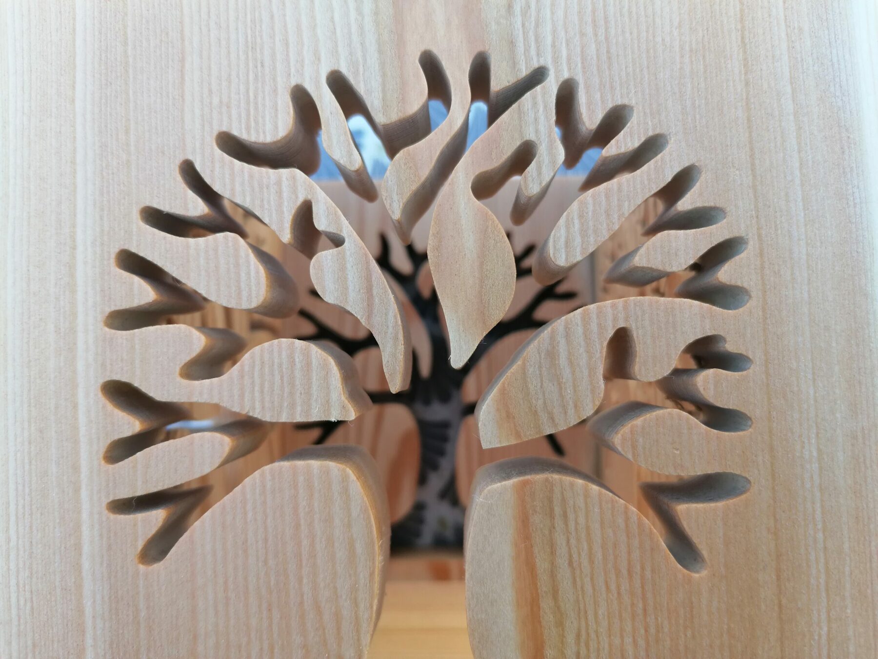 Photophore , arbre de vie , lanterne intérieur et extérieur en mélèze massif – Image 4