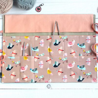 pochette tricot aiguilles circulaires