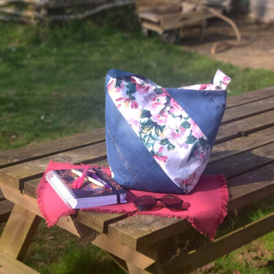 sac cabas linae fleurs et jeans camellie et leon