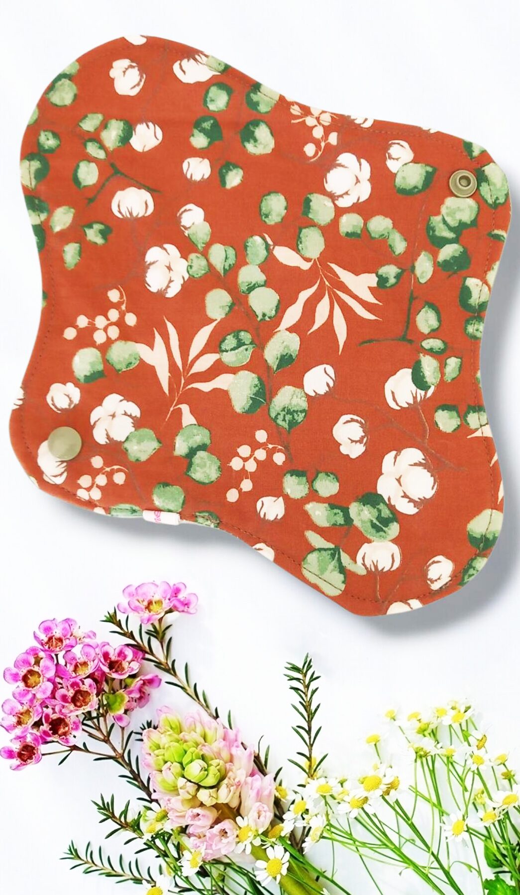 Pack 7 serviettes hygiéniques lavables EUCALYPTUS (M/ Flux normaux à moyens) - serviettes menstruelles lavables - serviettes menstruelles lavables - Zéro déchet - shl - serviettes périodiques