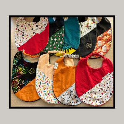 Bavoir "Color Splash" ovale