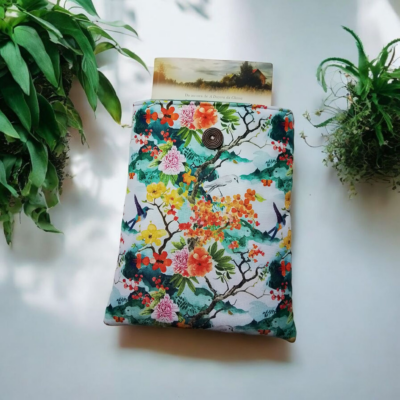 Étui livre/tablette en tissu japonais – fait main & imperméable