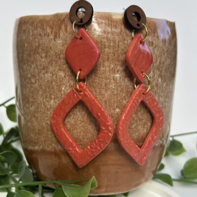 Boucles d’oreilles « Les bohèmes » terracotta