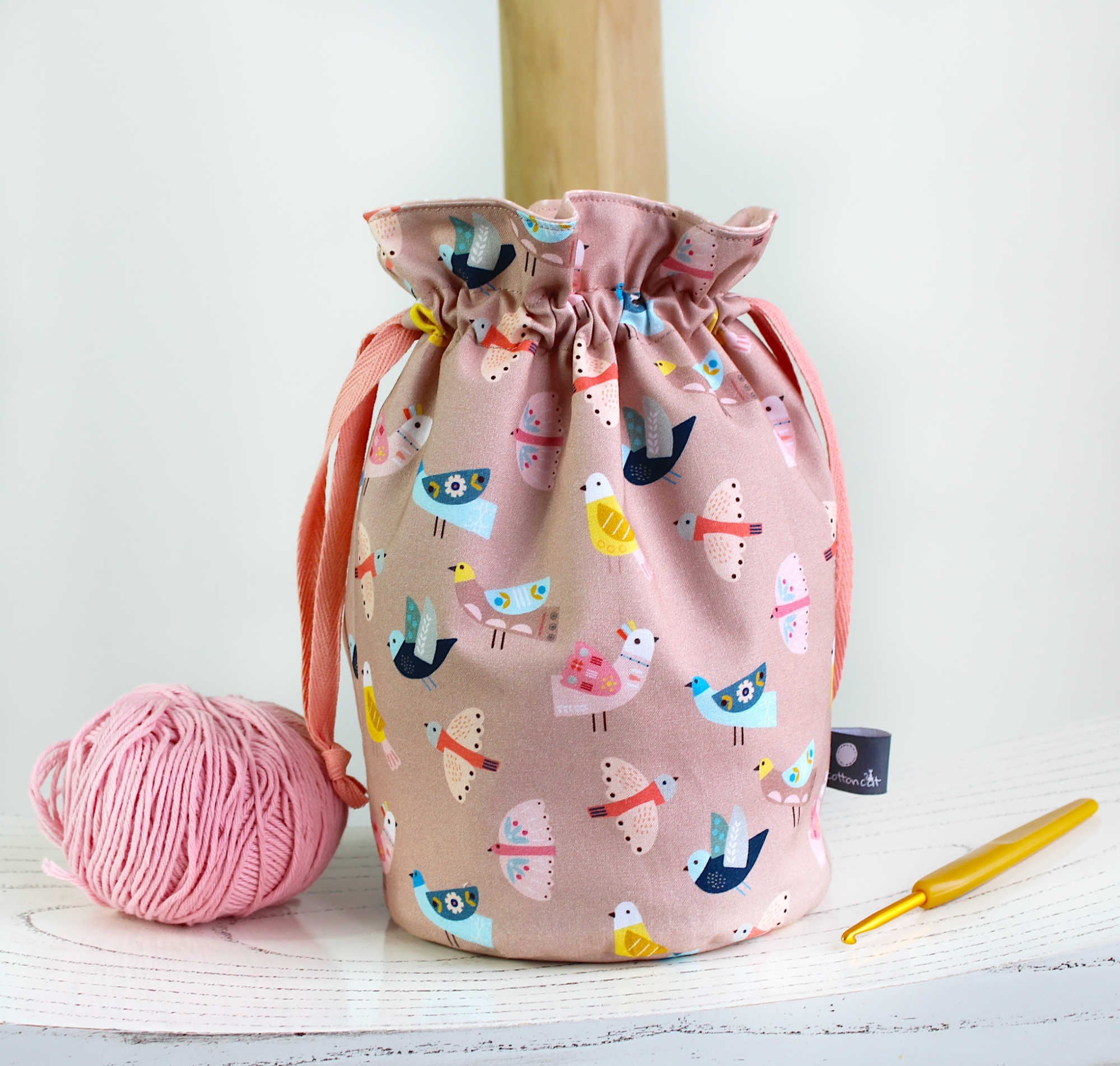 sac a projets tricot crochet