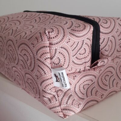 Trousse de toilette "SAKU" en coton rose poudré
