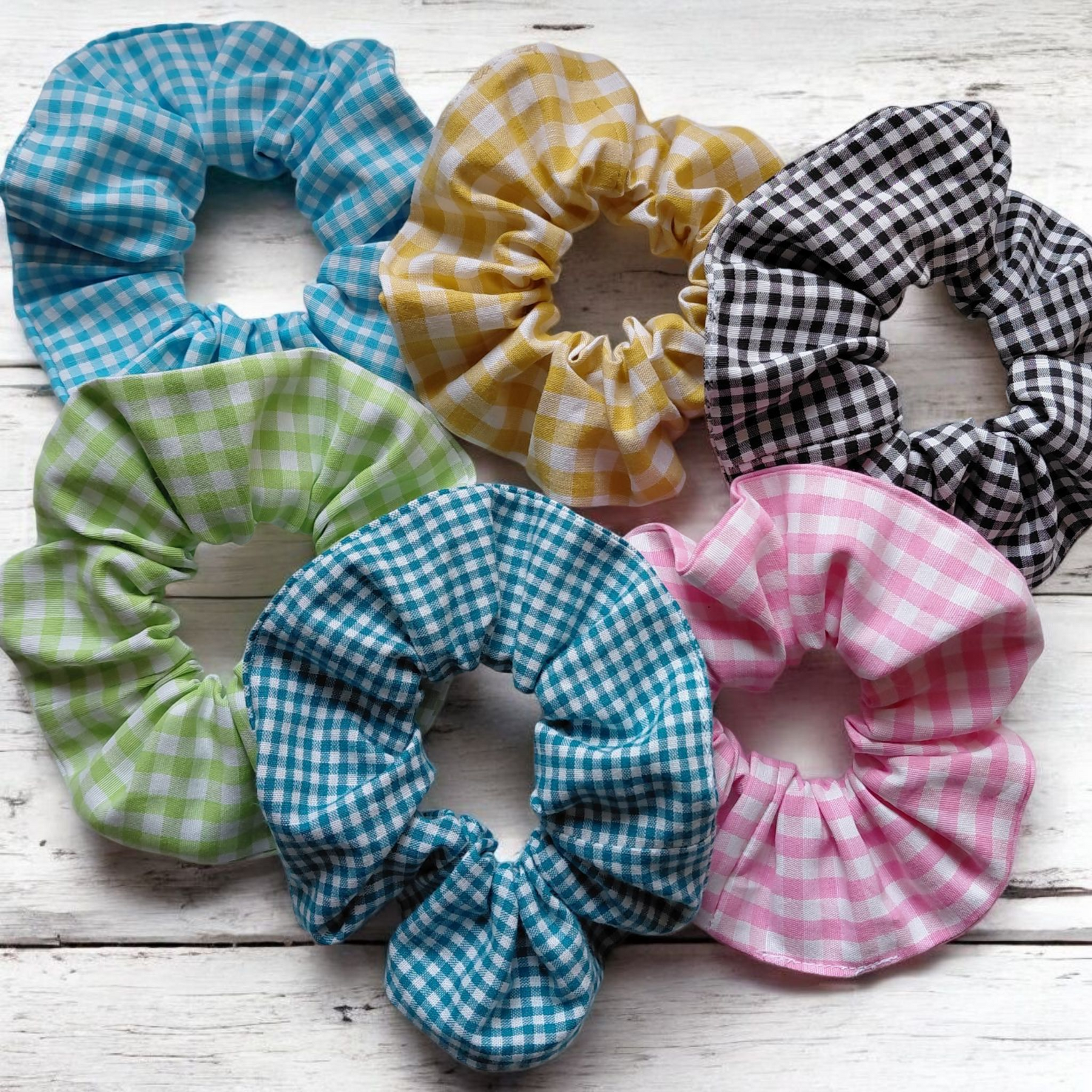 Chouchous en coton vichy – Fait main, plusieurs couleurs