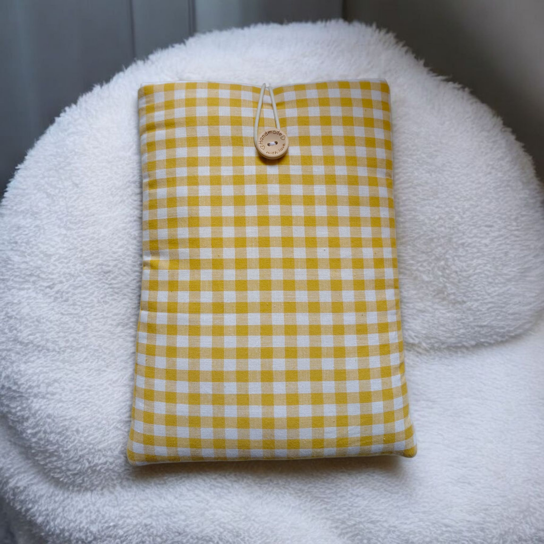 Housse artisanale en coton vichy – Pour livres, liseuses et tablettes – Image 5