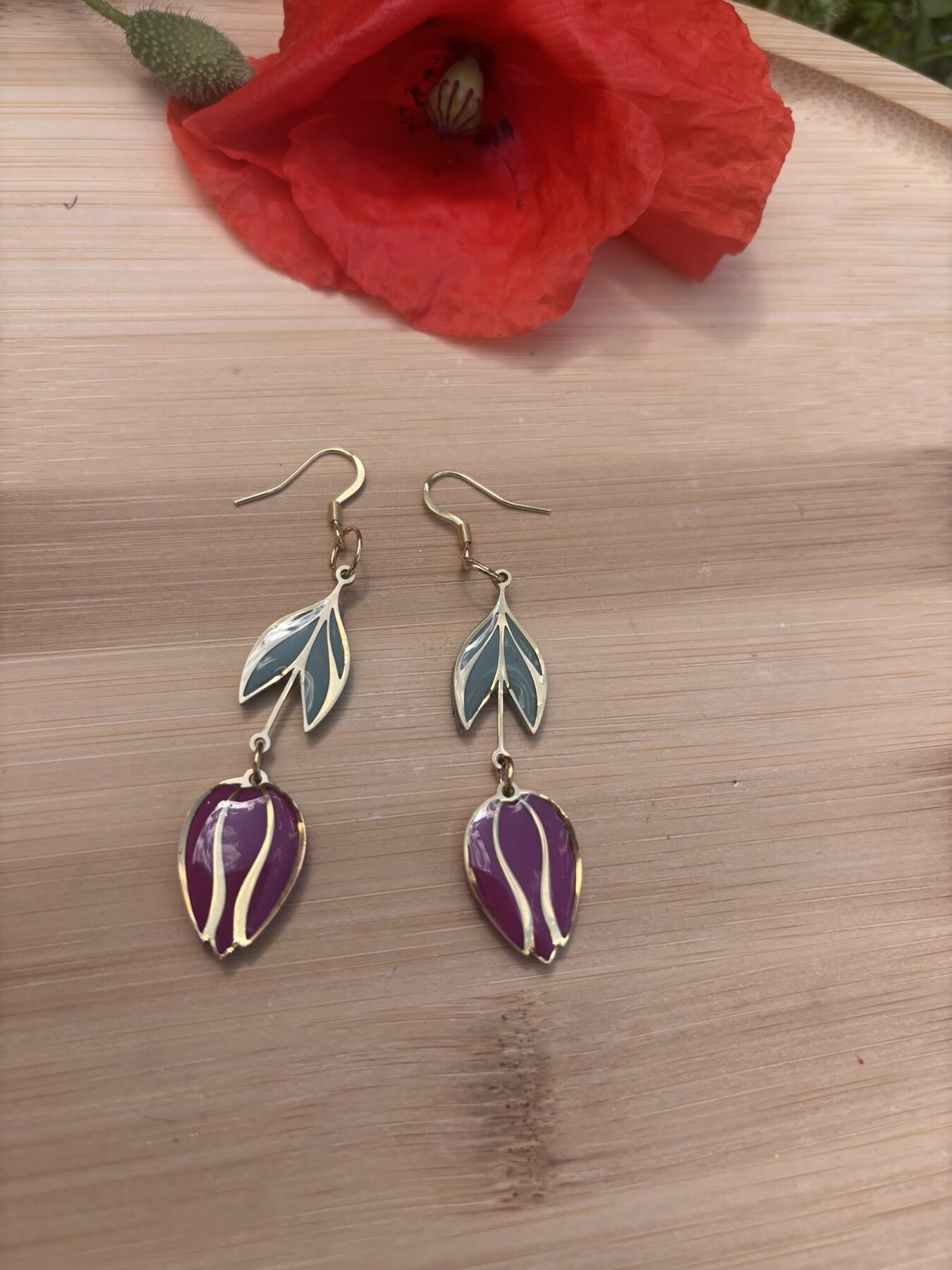 🌹 Boucles d'oreilles Tulipe 🌹 – Image 8
