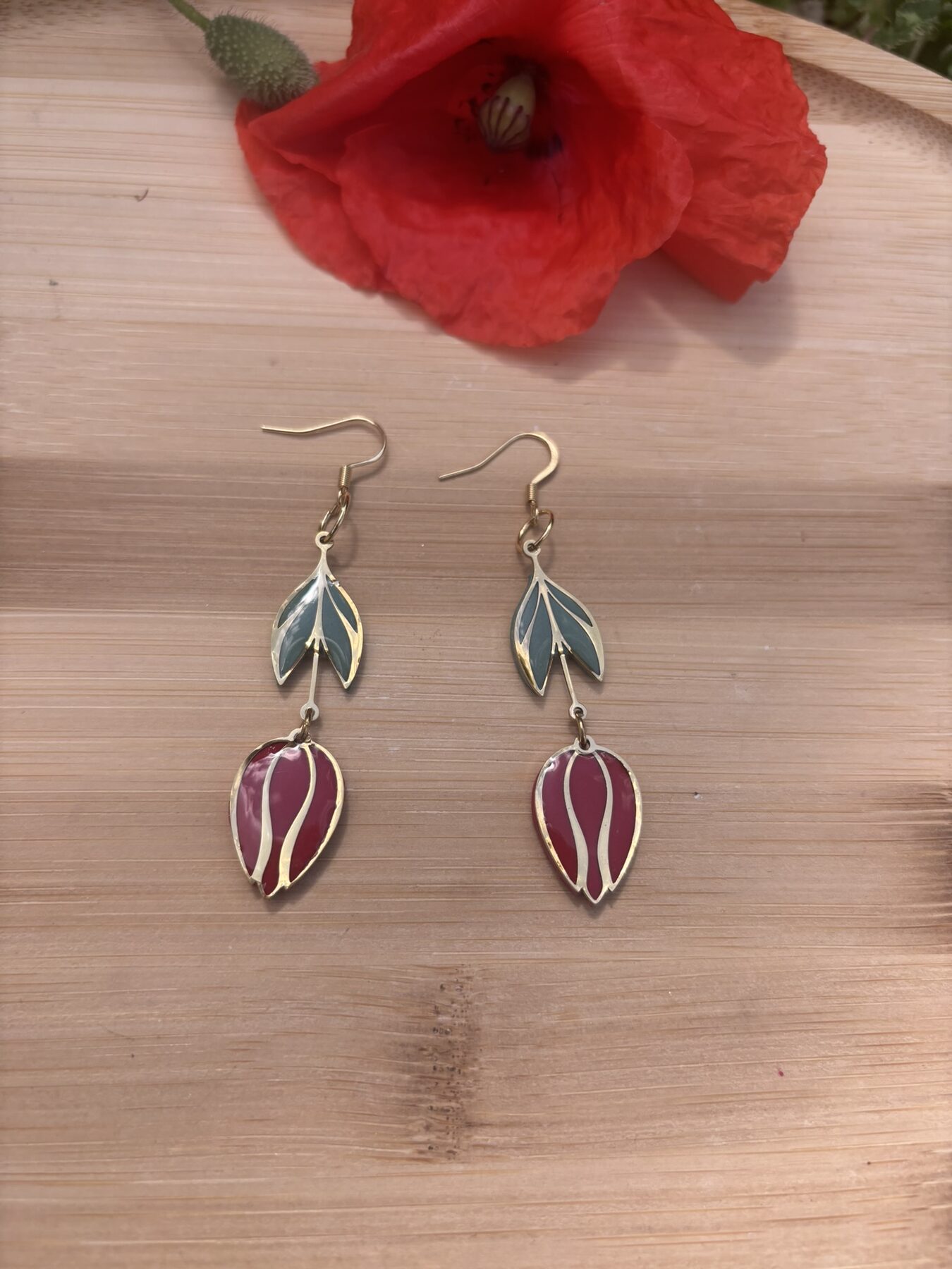 🌹 Boucles d'oreilles Tulipe 🌹 – Image 7