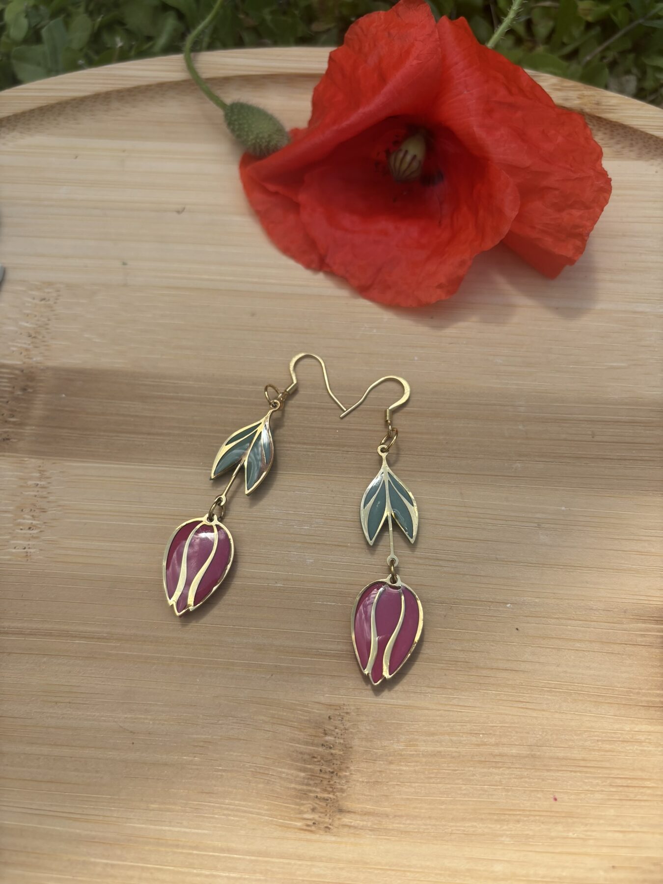 🌹 Boucles d'oreilles Tulipe 🌹 – Image 6