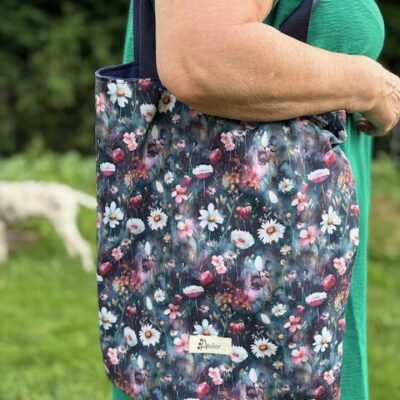 Tote bag reversible en Coton Marguerites