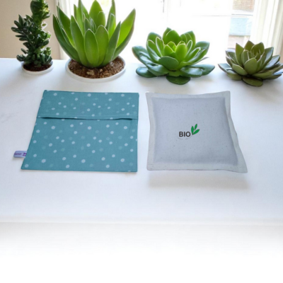 Bouillotte sèche aux graines de lin ou lin et lavande, déhoussable et lavable, modèle au choix