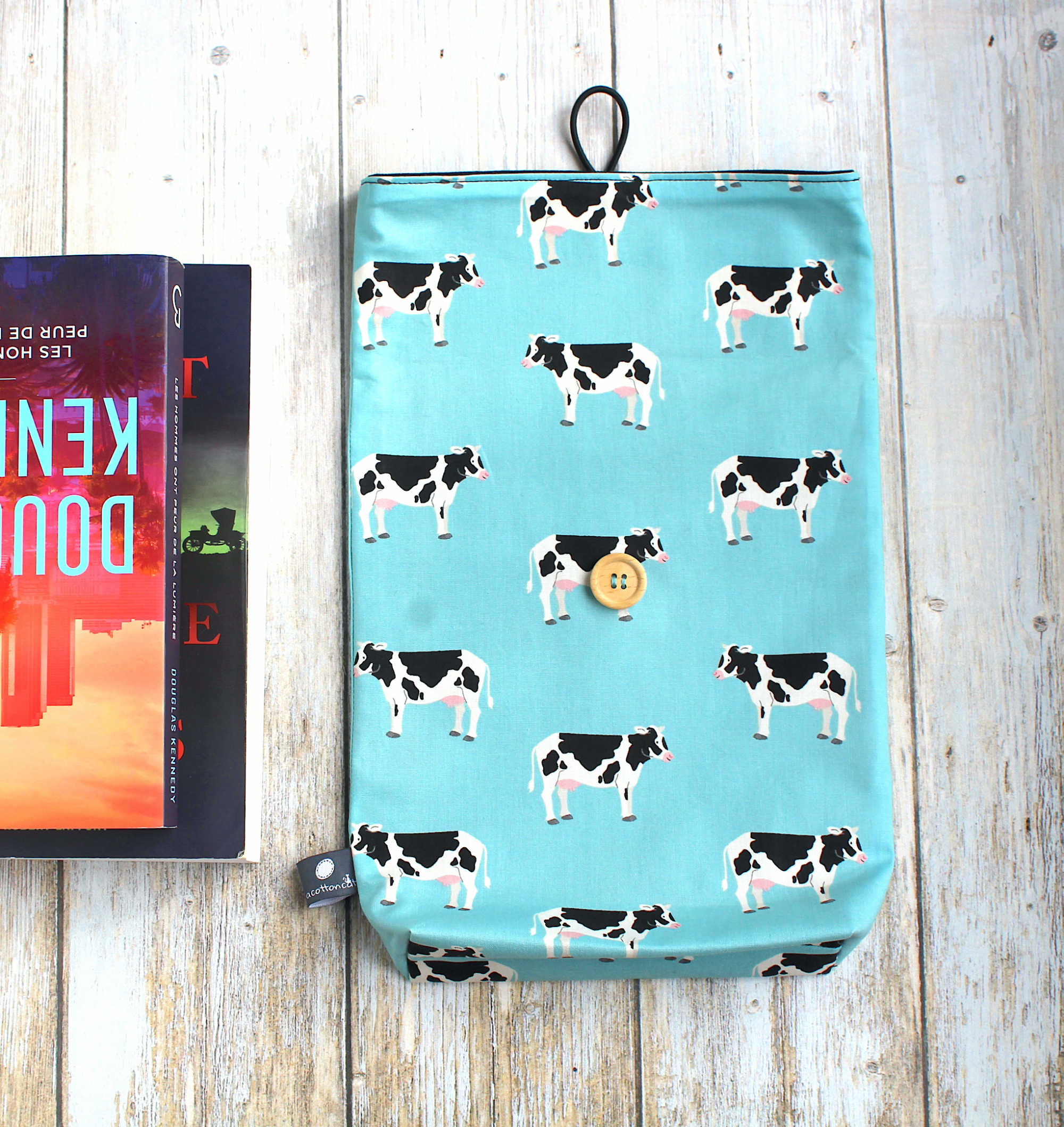Pochette livre grand format, porte livre XL, grand pochon porte livre tissu – Image 4