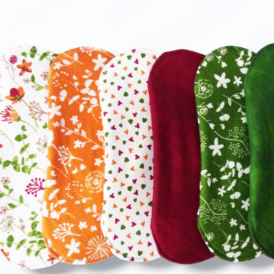 Pack 7 serviettes hygiéniques lavables FLEURS DES CHAMPS (S / Flux normaux) - serviettes menstruelles lavables - serviettes menstruelles lavables - Zéro déchet - shl - serviettes périodiques