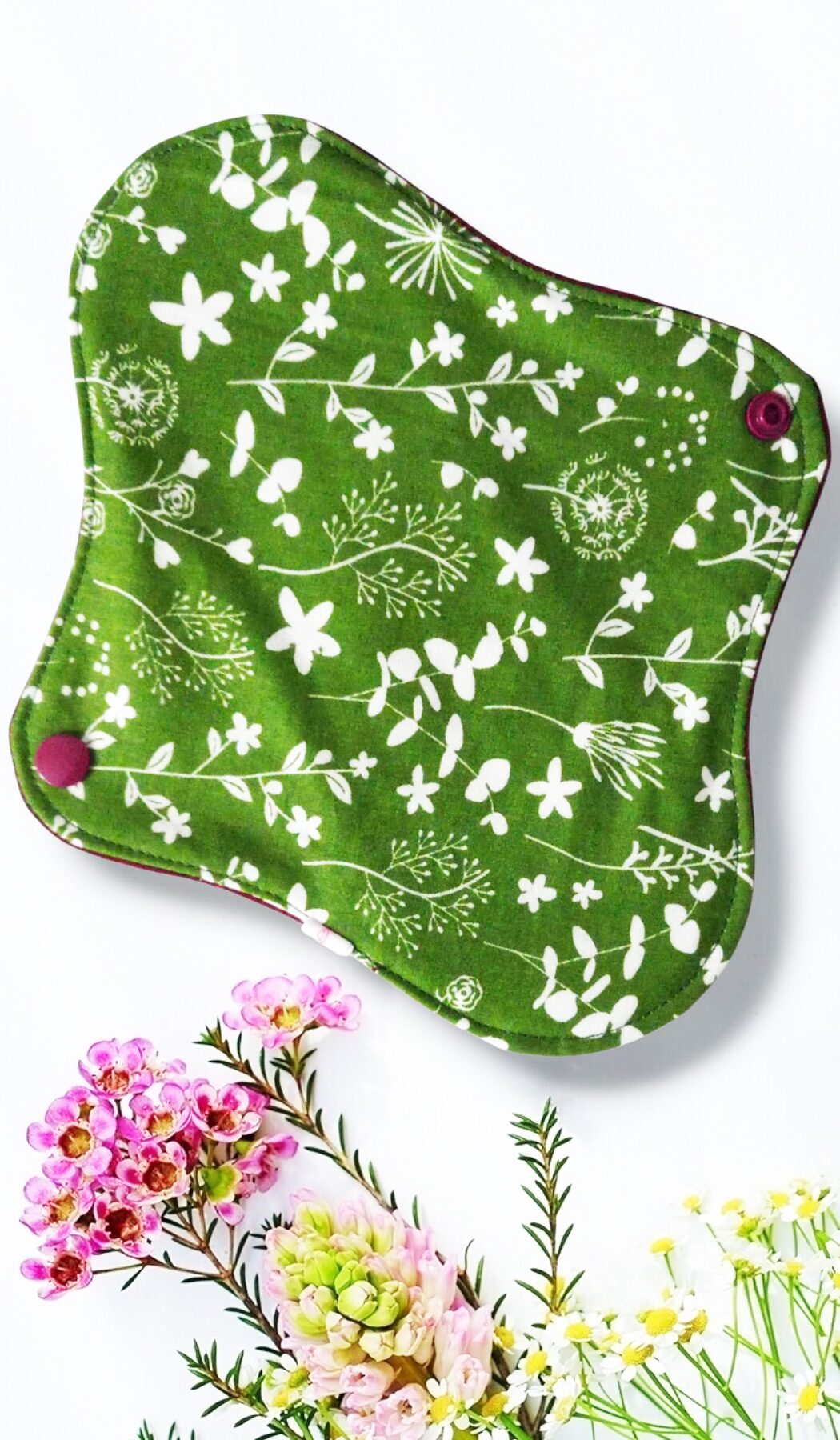 Pack 7 serviettes hygiéniques lavables FLEURS DES CHAMPS (S / Flux normaux) - serviettes menstruelles lavables - serviettes menstruelles lavables - Zéro déchet - shl - serviettes périodiques