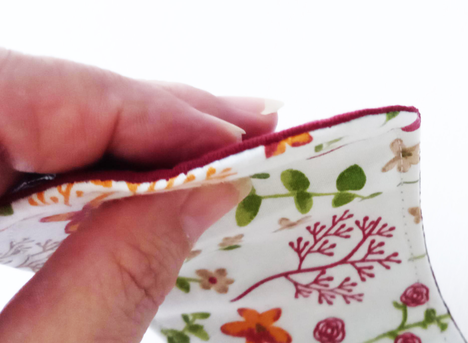 Pack 7 serviettes hygiéniques lavables sans ailettes FLEURS DES CHAMPS - (S/ Flux normaux jour et nuit) - serviettes menstruelles lavables - serviettes hygiéniques alternatives - Zéro déchet - shl - serviettes périodiques