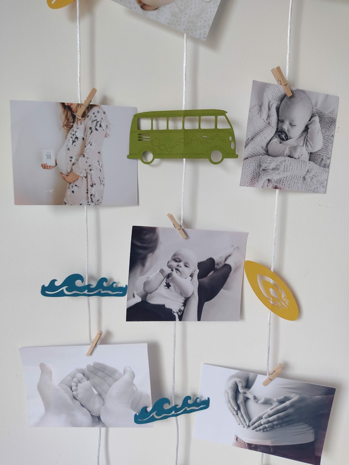 Porte photos chambre bébé personnalisé, thème surf, cadeau naissance – Image 3