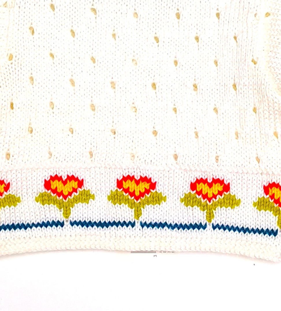 Gilet pour bébé avec des fleurs, taille 3 mois – Image 4