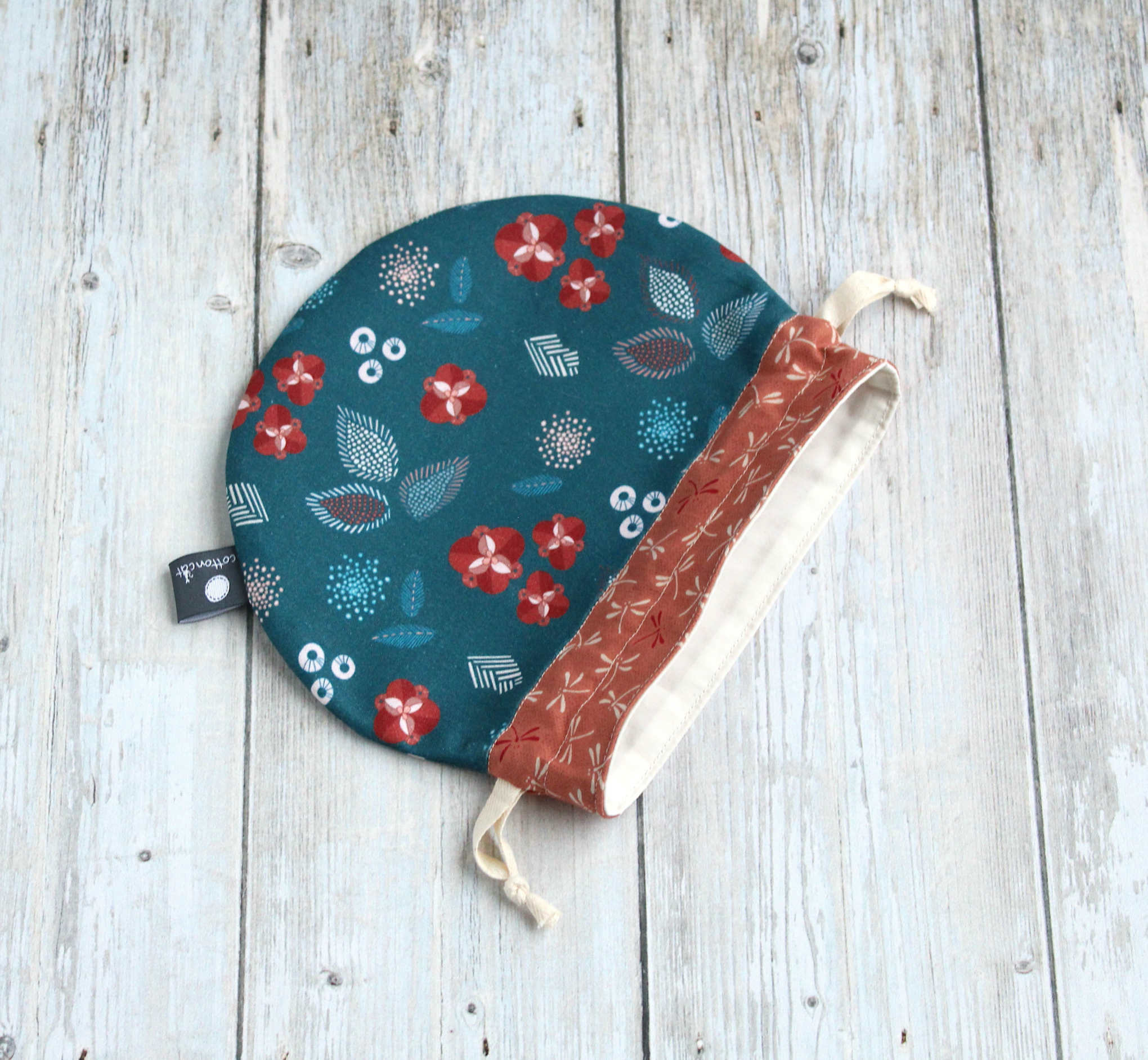 pochon rond tissu japonais