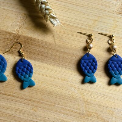 🐟 Boucles d'oreilles poissons dégradées 🐟
