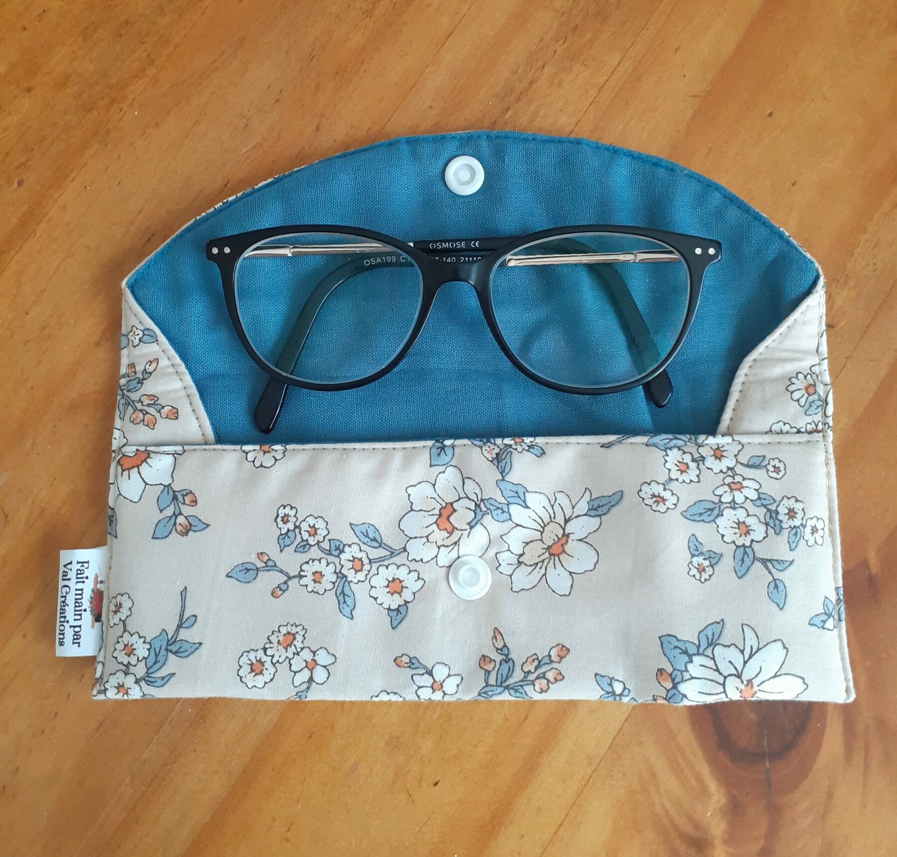 Etui à lunette fleuri val créations