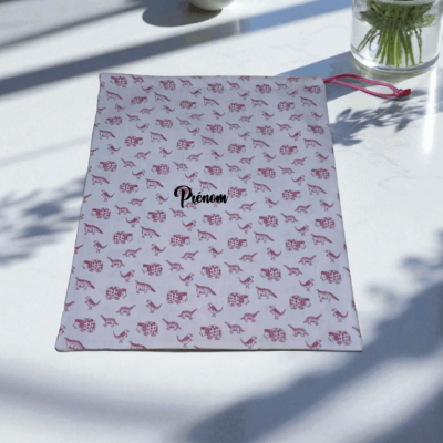 Pochette pour serviette de cantine, poche range serviette de table, pochette personnalisable