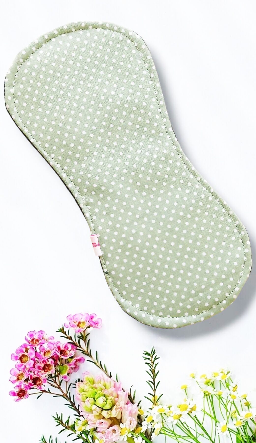Pack 7 serviettes hygiéniques lavables sans ailettes EUCALYPTUS - (S/ Flux normaux jour et nuit) - serviettes menstruelles lavables - serviettes hygiéniques alternatives - Zéro déchet - shl - serviettes périodiques