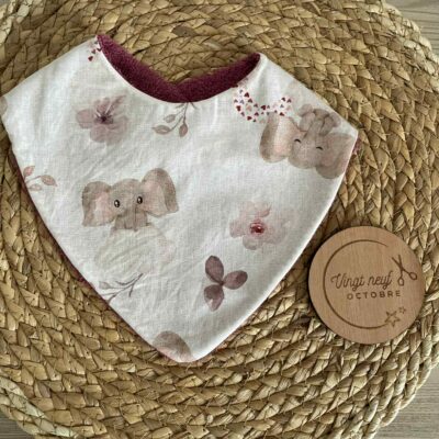 Bavoir bandana - ELEPHANTS