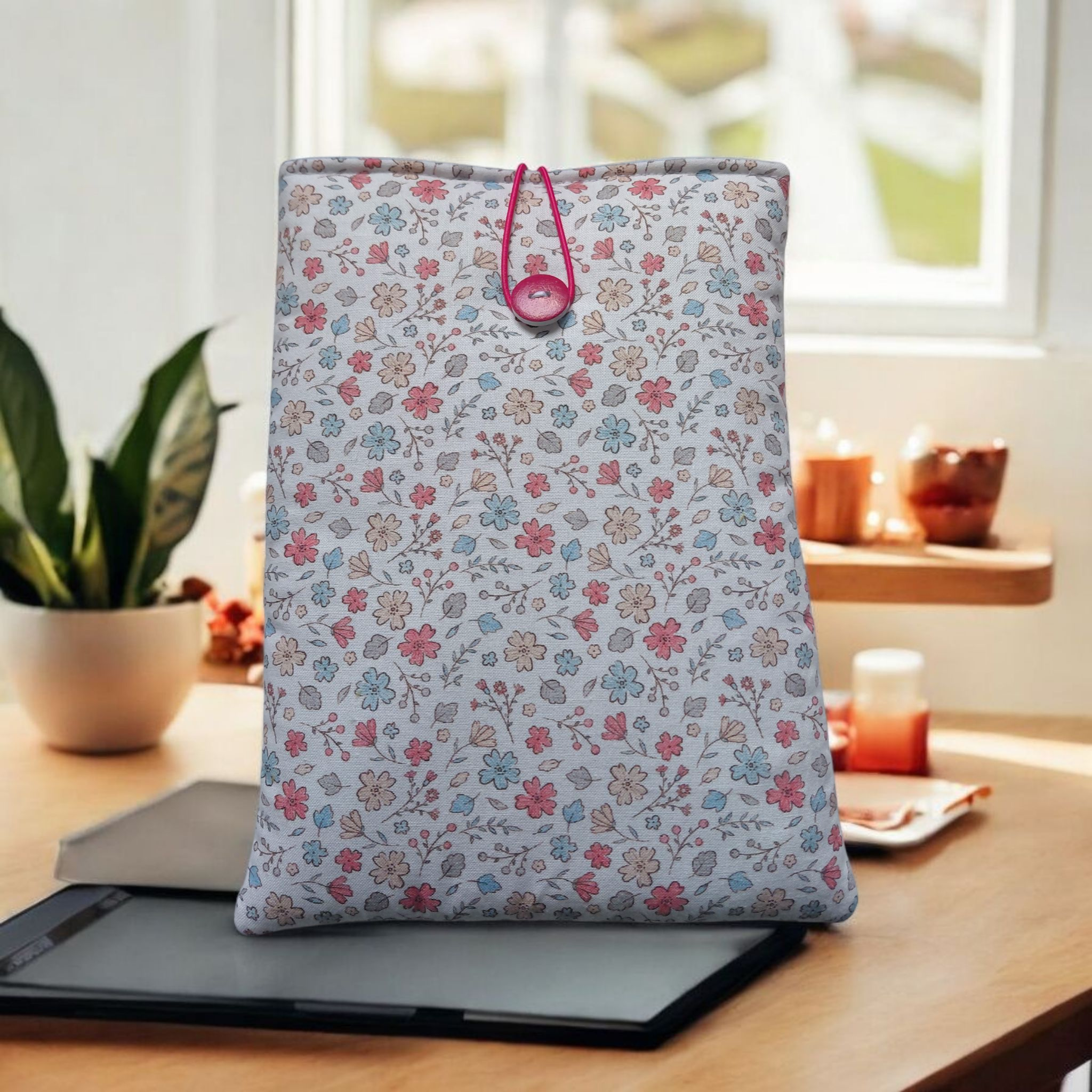 Pochette protège-livre & liseuse molletonnée – Fait main – Image 3