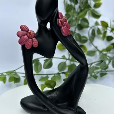 Boucles d’oreilles « Les Floralies 2 » en pâte polymère bordeaux