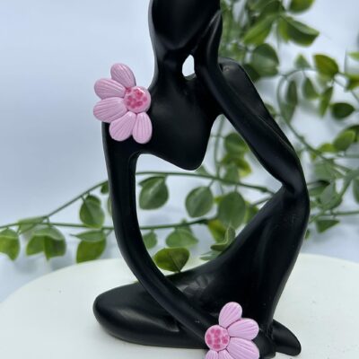 Boucles d’oreilles « Les Floralies 2 » en pâte polymère rose