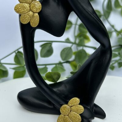Boucles d’oreilles « Les Floralies 2 » en pâte polymère or
