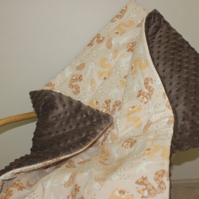COUVERTURE MOLLETONNEE 90X75cm - Ecureuils
