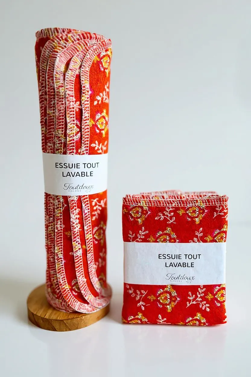 Essuie tout lavable en flanelle