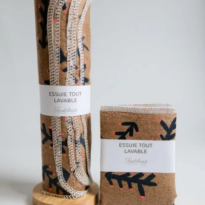 Essuie tout lavable en flanelle