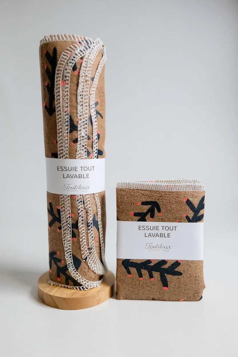 Essuie tout lavable en flanelle