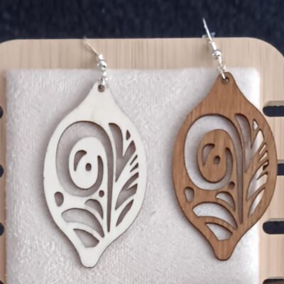 boucle d'oreille en bois 6
