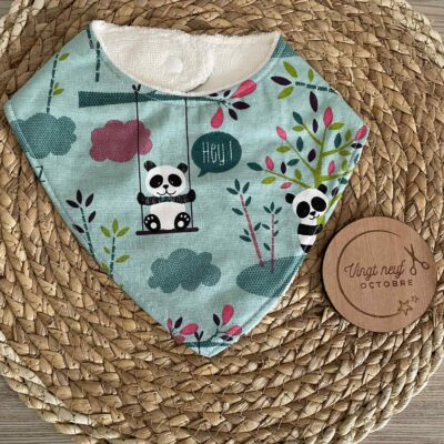 Bavoir bandana - PANDAS