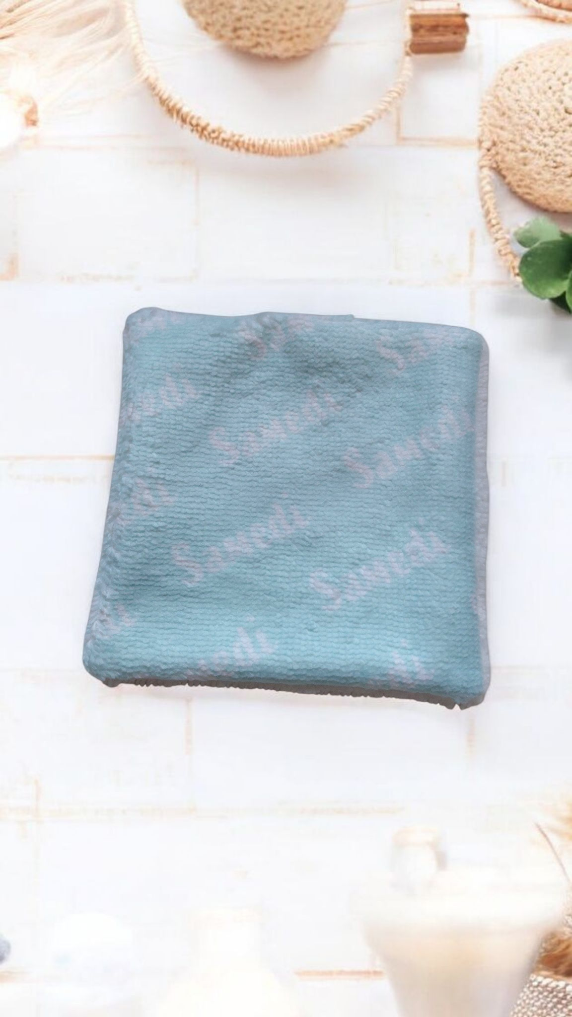 Lot de 4 lingettes lavables recto-verso en éponge de bambou – motif jours de la semaine – Image 5