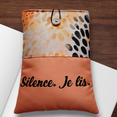 Pochette protège-livres et tablettes imperméable – tissu Oeko-Tex® – personnalisée – fait main – 2 tailles disponibles