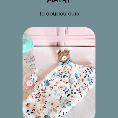 doudou ours au crochet à personnaliser sur mesure
